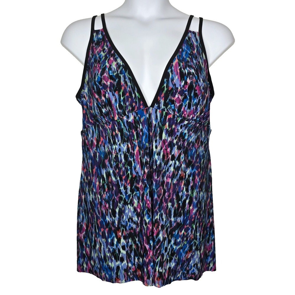 Trimshaper Swim Dress One Piece Womens 18 Tracey Mystic Skin NEW $109 Swimsuit